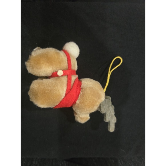 Vintage 1985 McDonalds Coca Cola Plush Reindeer Christmas  Ornament Happy Meal - Picture 5 of 8